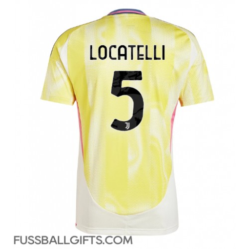 Juventus Manuel Locatelli #5 Fußballbekleidung Auswärtstrikot 2024-25 Kurzarm